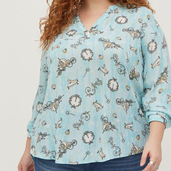 Disney Cinderella Hi-Lo Chiffon Blouse NWT - Picture 3 of 9